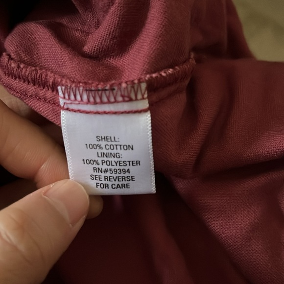 SO Red Velvet Wide Straps Tie Ribbon Waist Pockets Baby Doll Dress S - Picture 9 of 10